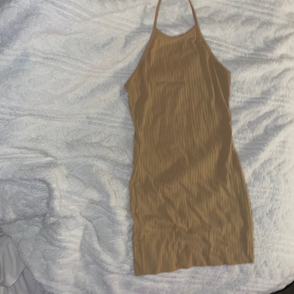 Median tan mid dress